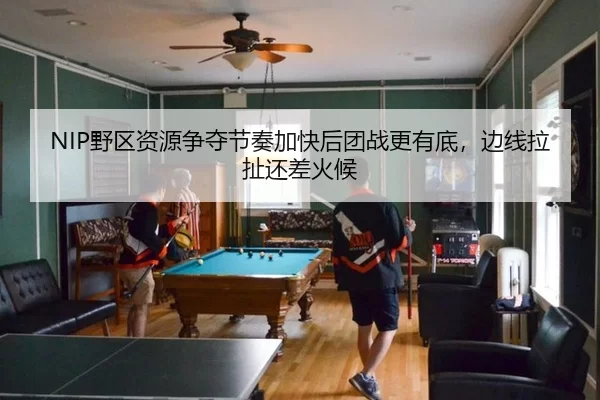 NIP野区资源争夺节奏加快后团战更有底，边线拉扯还差火候
